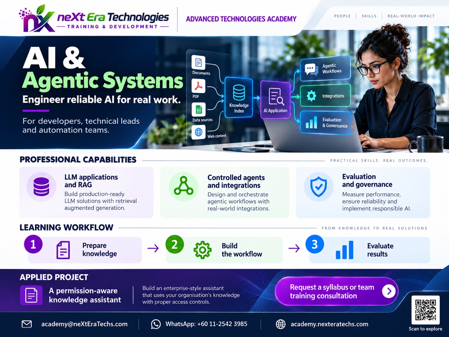 Training flyer for AI & Agentic Systems