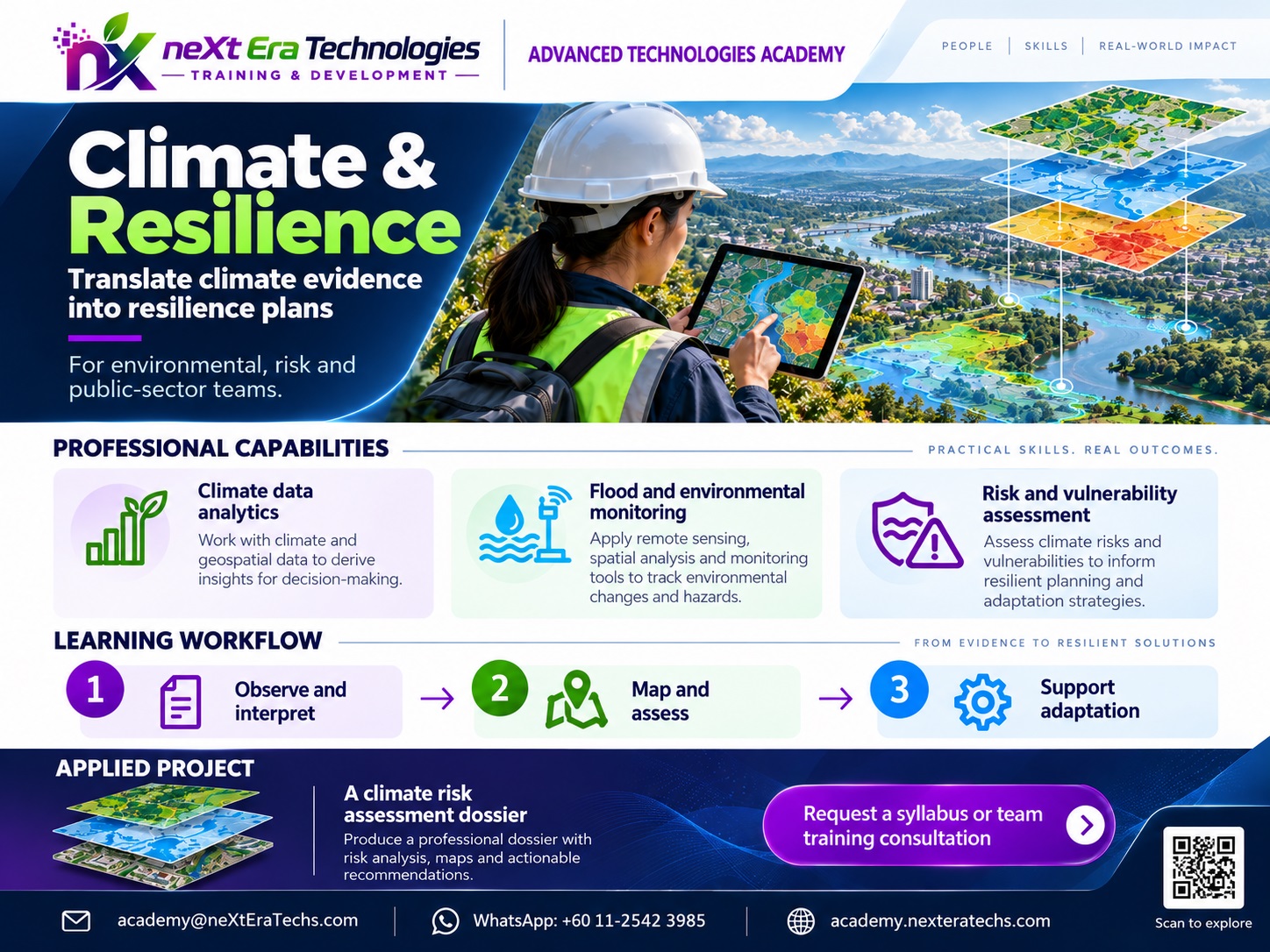 Training flyer for Climate & Resilience