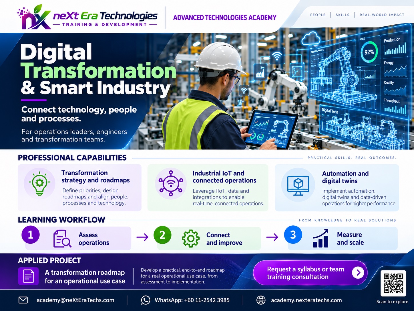 Training flyer for Digital Transformation & Smart Industry